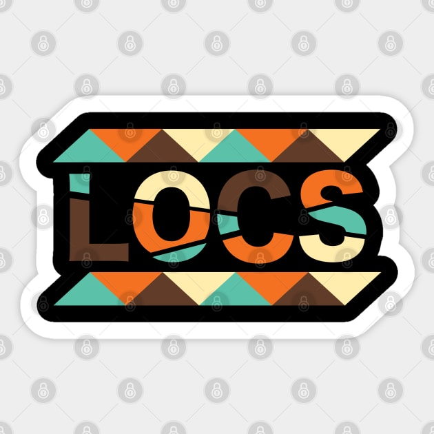 Locs Retro Vintage Sticker by blackartmattersshop